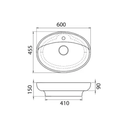 LAVABO LAL C 60X46 72200U !