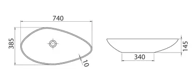 LAVABO OLIVE 74X38,5 71307 CRN