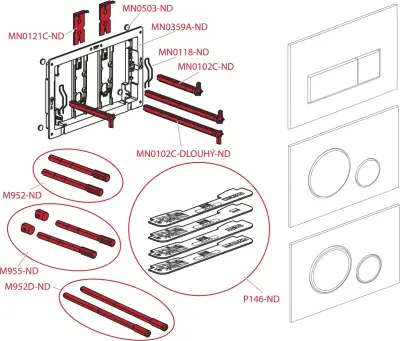TASTER ALCA PLAST M778 CRNI M.