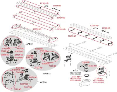 TUŠ KAN.ALCA 85 INOX APZ13 HOR