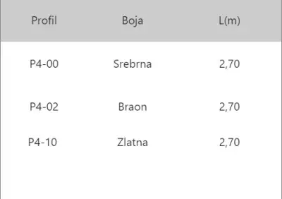 LAJ P4-00 SR.MAT 2,7m