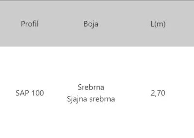 LAJ SAP 100 SR.MAT 2,7m