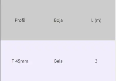 LAJ PVC T USKA 20mm 2,6m