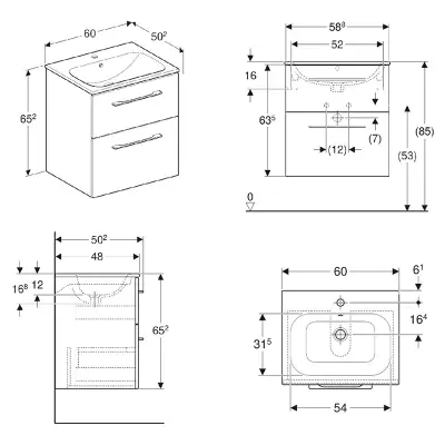 ORMARIĆ SELNOVA SQUARE 60 LAVA