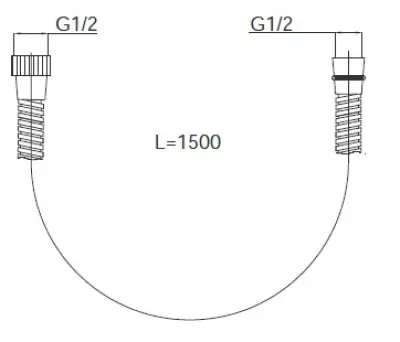 TUŠ CREVO 1.5M PURE 12002