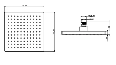 TUŠ RUŽA SQ 20X20 12112B