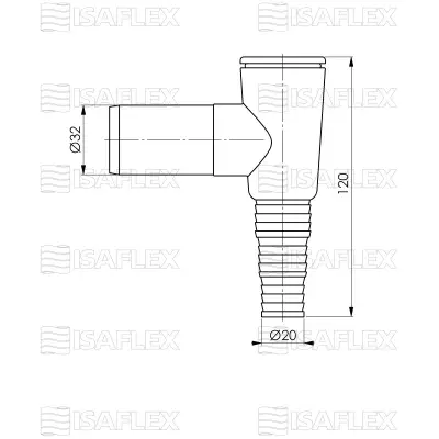 SIFON VEŠ MAŠINE NAD.BELI 2116