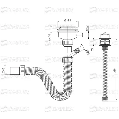 ISAFLEX SIFON SUD.P+R 115 2177