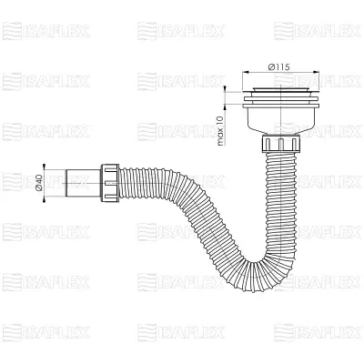 ISAFLEX SIFON SUD.JED.115 2176