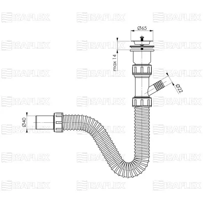 ISAFLEX SIFON SUD.JED.P65 2217