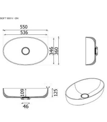 LAVABO SOFT 550 108GL 863250