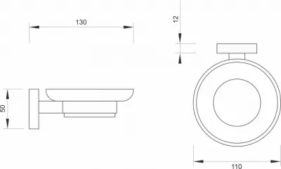 M 50739B DRŽAČ SAPUNA STA.DARK