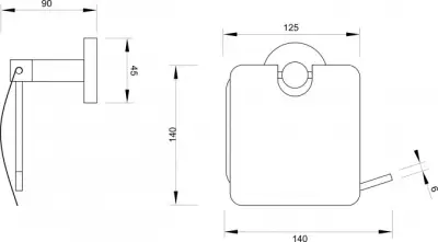 M 50733B DRŽAČ TOALET PAP.DARK