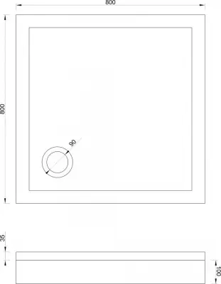TUŠ KADA C-11-8080K 80X80X4