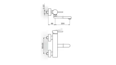 ZERRO BAT.ZIDNA 200mm JZ32120