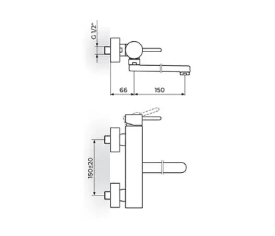 ZERRO BAT.ZIDNA 150mm JZ32115