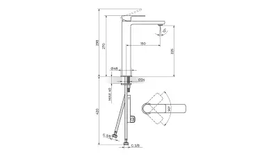 S2 BAT.LAVABO GOLD VIS.230109G