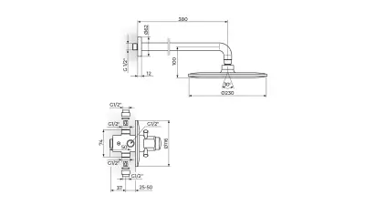 UGR.MEŠAČ POTISNI+TUŠ A76007M