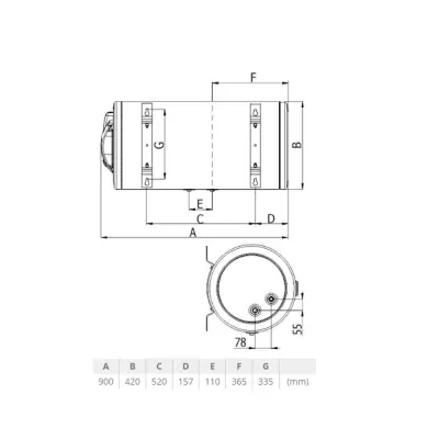 BOJLER TERMORAD BT-80LZIB-21HL