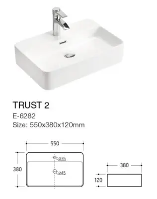 LAVABO TRUST 2 E-6282 WHITE