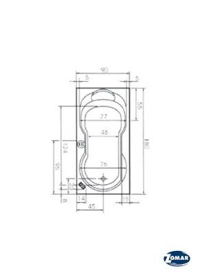 KADA MAGDALENA 180X90 UGRADNA