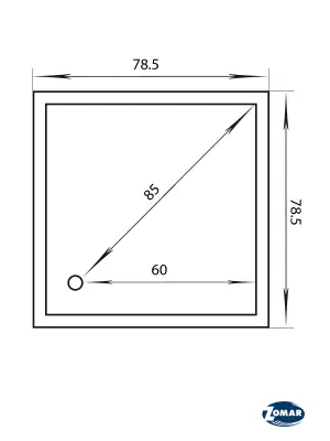 TUŠ KADA NERA 80X80 UGRADNA