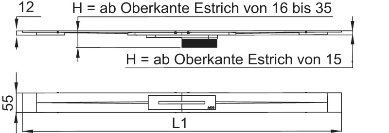 ACO SHOWERDRAIN S+REŠETKA 800