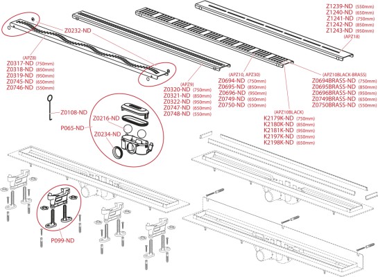TUŠ KAN.ALCA PLAST APZ10 95CM