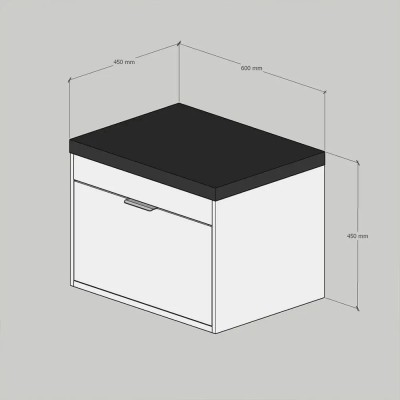 ORMARIĆ NICA F WHITE/GREY 60DD