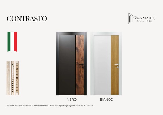 VRATA BM KONTRAST BELO HRAST