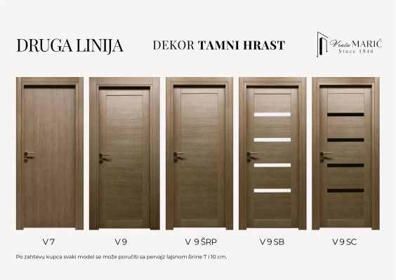 VRATA BM V7 CPL TAMNI HRAST