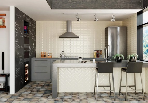 BISELADO MARFIL BRILLO 10X20