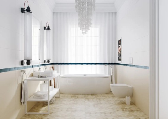 WHITE GLOSSY 29,7X60 1,25