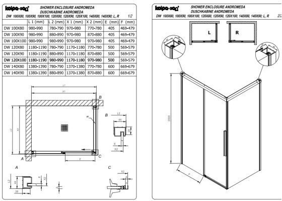 PAR.LI.DW100X90-R SBR/1 516930