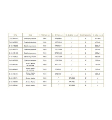 BOČNO STAKLO 90 C-02-43900 6mm