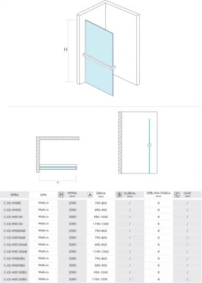 PAR.WALK IN 120 C-02-WIS120MB