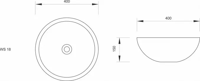 LAVABO MERMERNI WS18 40X15