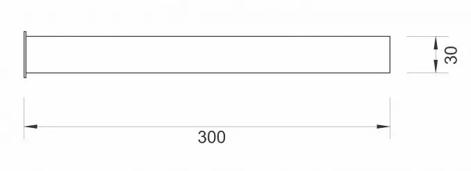 NASTAVAK SIFONA CRNI MAT 30cm