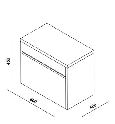 ORMARIĆ NOTTE 800 OAK BEZ LVB.