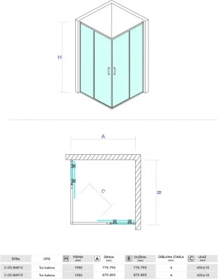 PARAVAN C-02-B4810 80x80 6mm