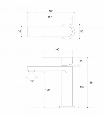 NOOK BAT.LAVABO C-01-100BTG