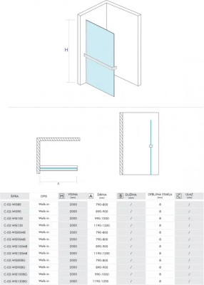 PAR.WALK IN 80 C-02-WIS80MB