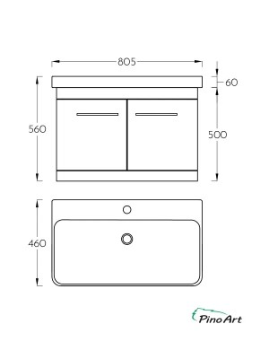ORMARIĆ LUXOR 80V DRV.DD 1009