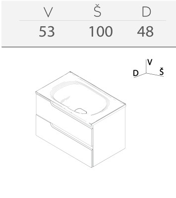 ORMARIĆ EURIDIKA 100H PIN/LATE