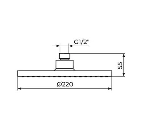 TUŠ RUŽA 220mm PTRUSP8