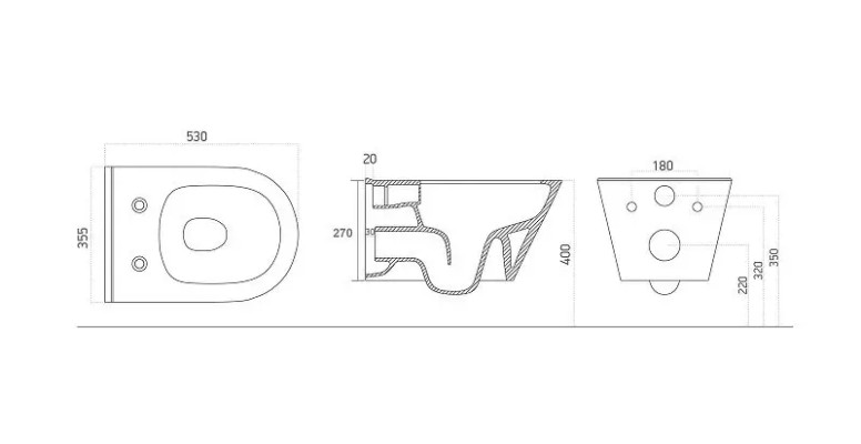 WC ŠOLJA KONZ.AVVA BELA 49