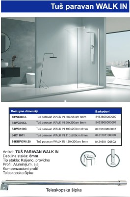 PAR.WALK IN 90x200cm 8mm