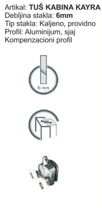 PARAVAN KAYRA 100X200cm 6mm