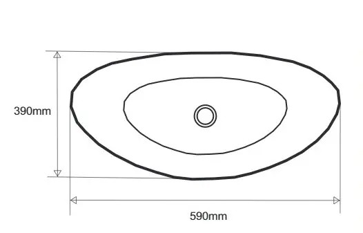 LAVABO GONDOLA E-6048A WHITE