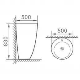 LAVABO STOJEĆI WK-8001